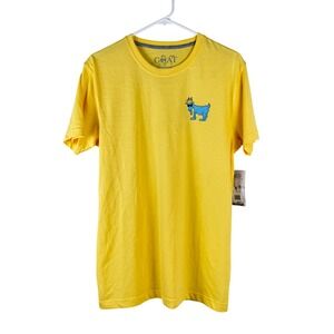 GOAT USA OG T-Shirt Unisex Adult Size M Yellow Short Sleeve Graphic Tee NEW